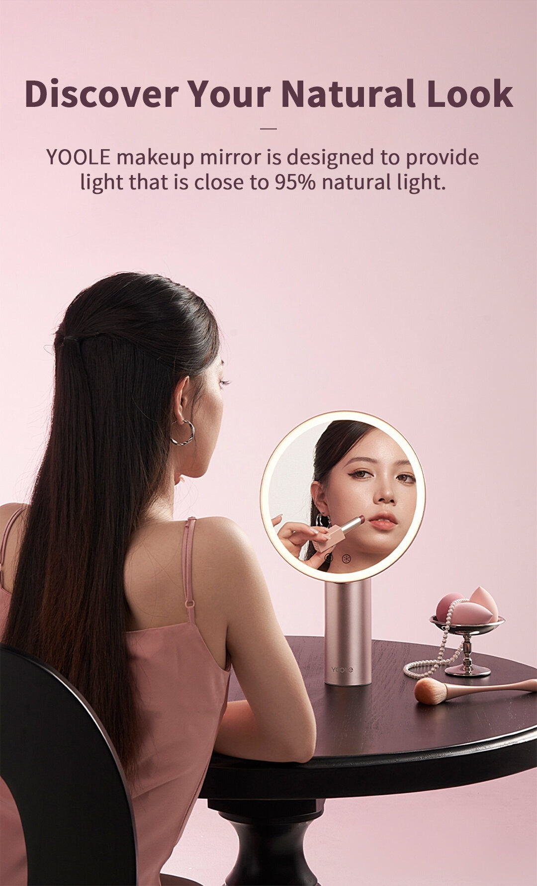 YOOLE RECHARGEABLE VANITY MIRROR