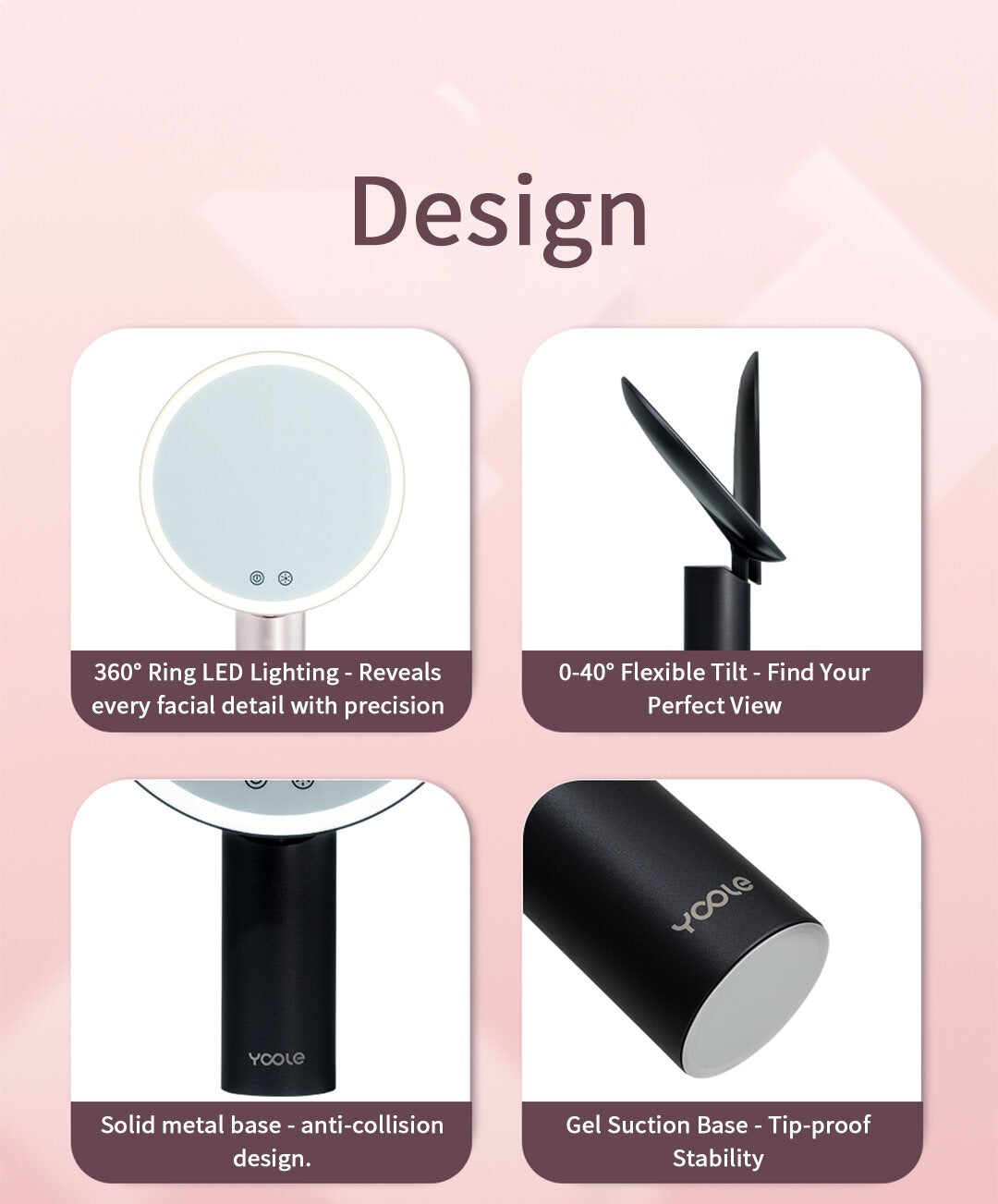 YOOLE RECHARGEABLE VANITY MIRROR