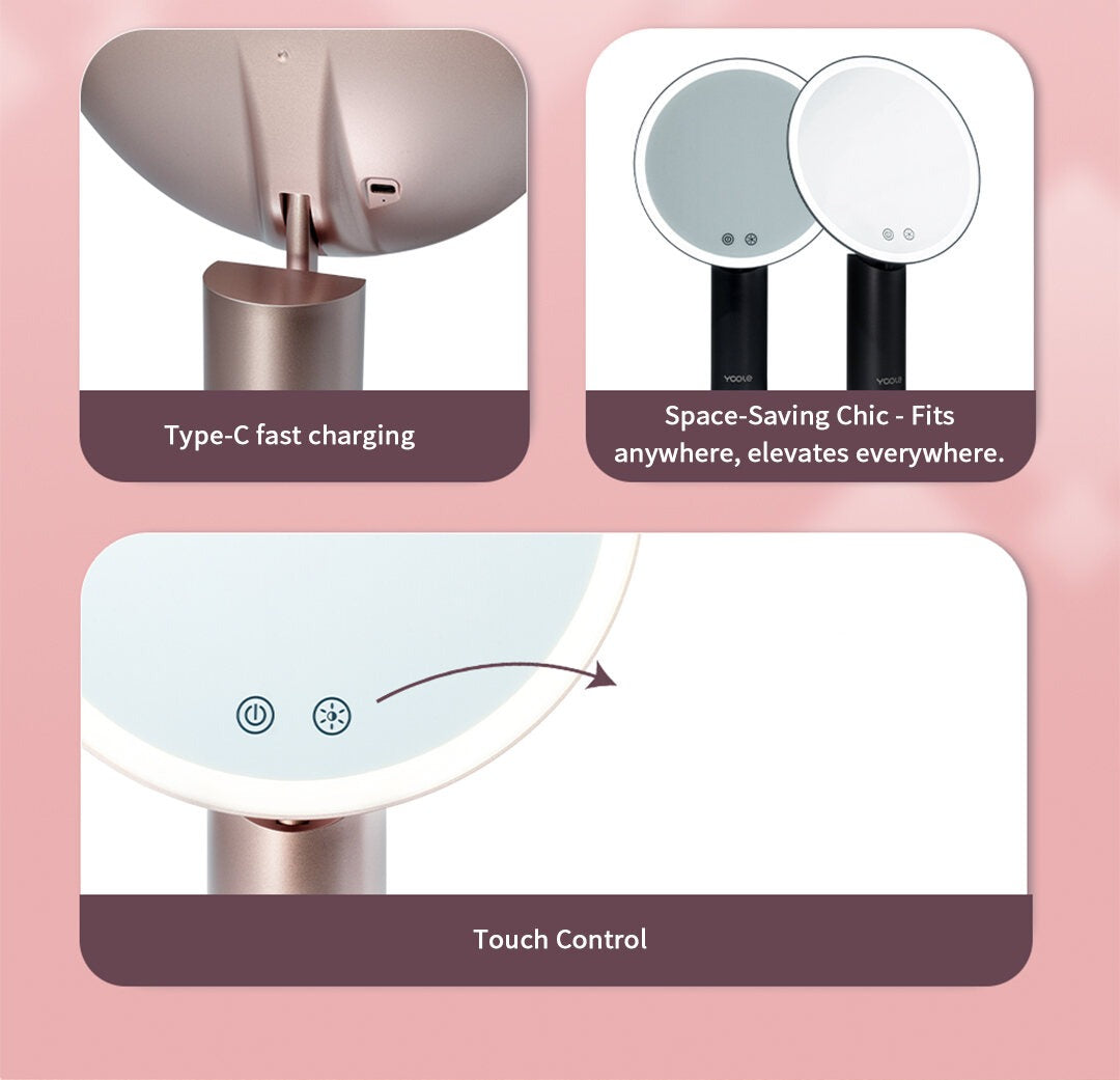 YOOLE RECHARGEABLE VANITY MIRROR